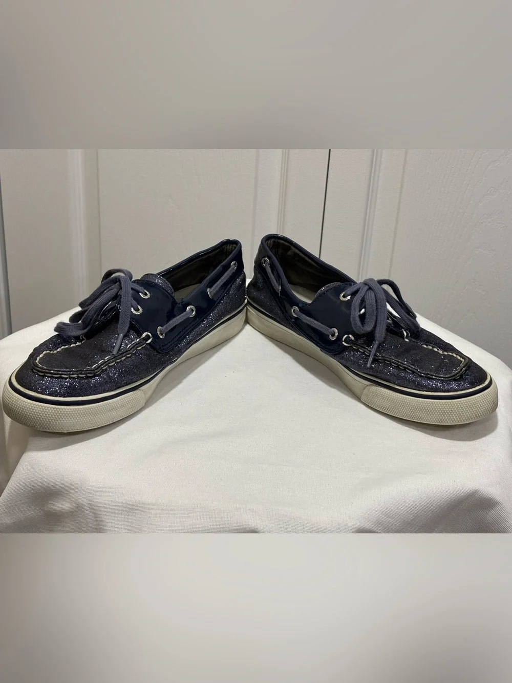 Sperry Top-Sider Navy Glitter Boat Shoes | Women’s 8M